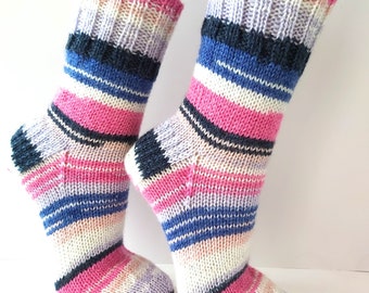 Wool socks Hand knit unisex socks Womens winter socks Knitted socks