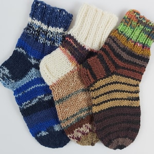 Children 3-5 year old 16 cm Socks Hand knitted Toddler Socks  Handmade socks Wool socks Warm socks