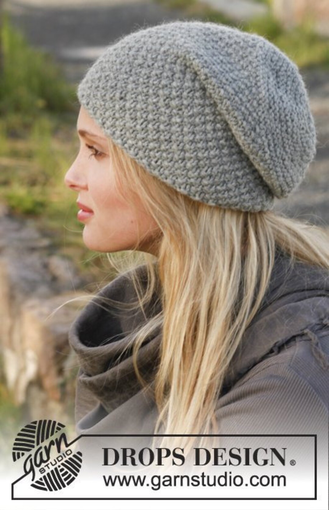 Woman Alpaca Slouchy Winter Hat Knitted With Moss St Woman