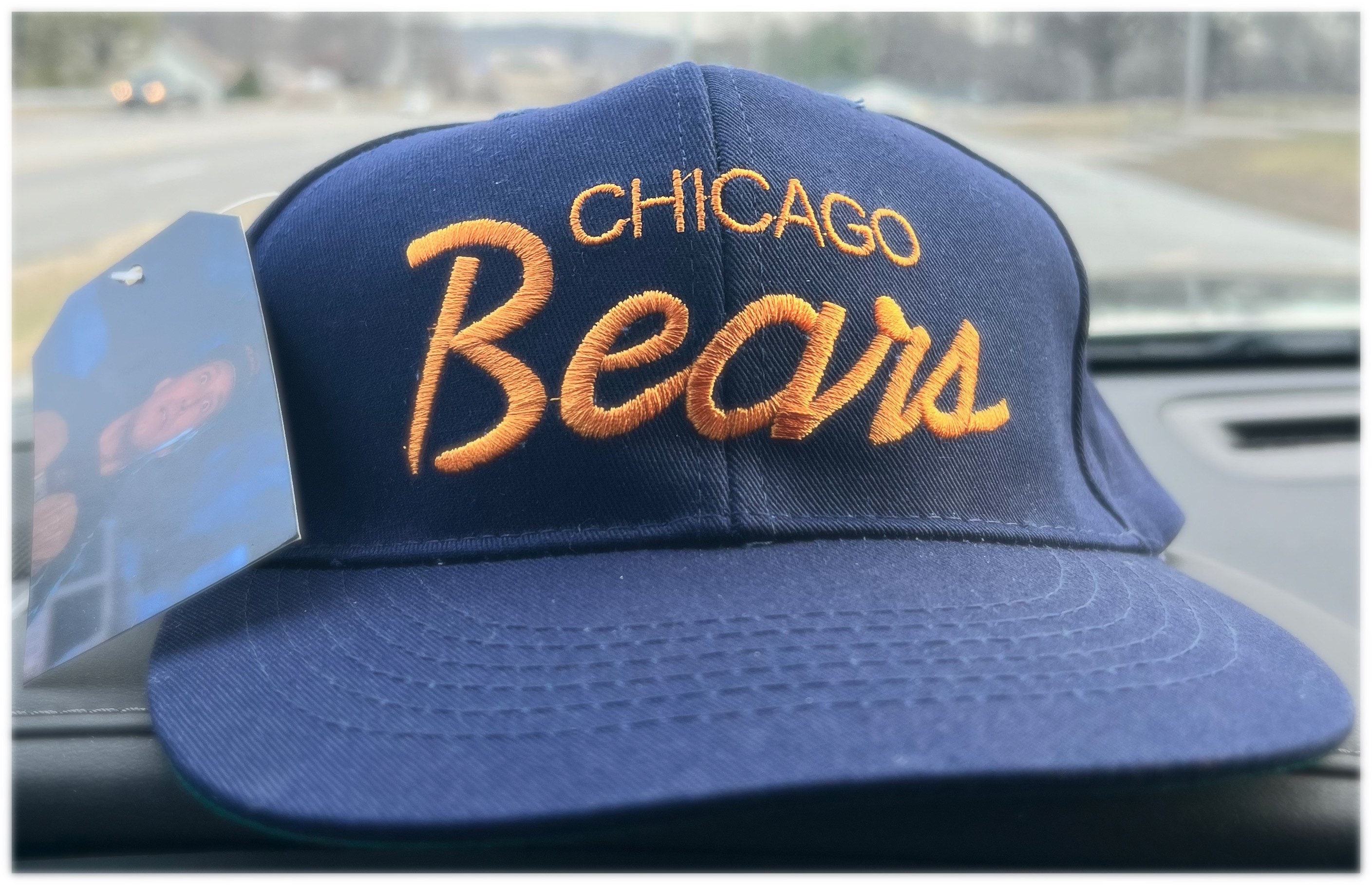 CHICAGO BEARS New Era Snapback Script Hat Cap Vintage 90s 