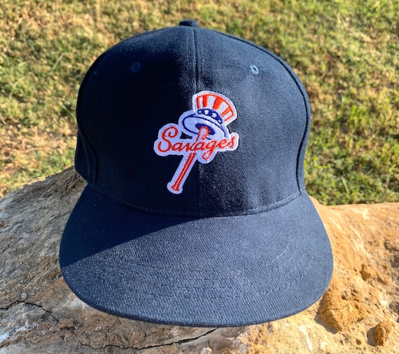 New York Yankees Hat New York Savages Hat Cap Vintage High Crown