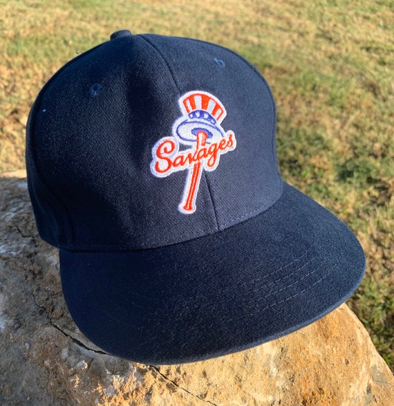 New York Yankees Hat New York Savages Hat Cap Vintage High Crown