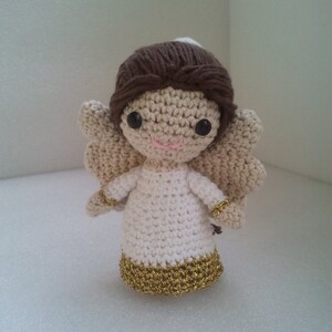 Petit ange au crochet, ange au crochet, jouet ange, ange de mariage, petite poupée ange amigurumi, ange en peluche, douce poupée ange, ange gardien image 2