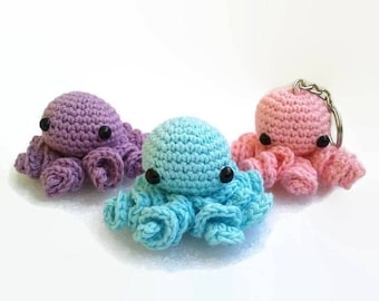 Crochet Octopus Plush: Handmade Amigurumi Toy or Keychain
