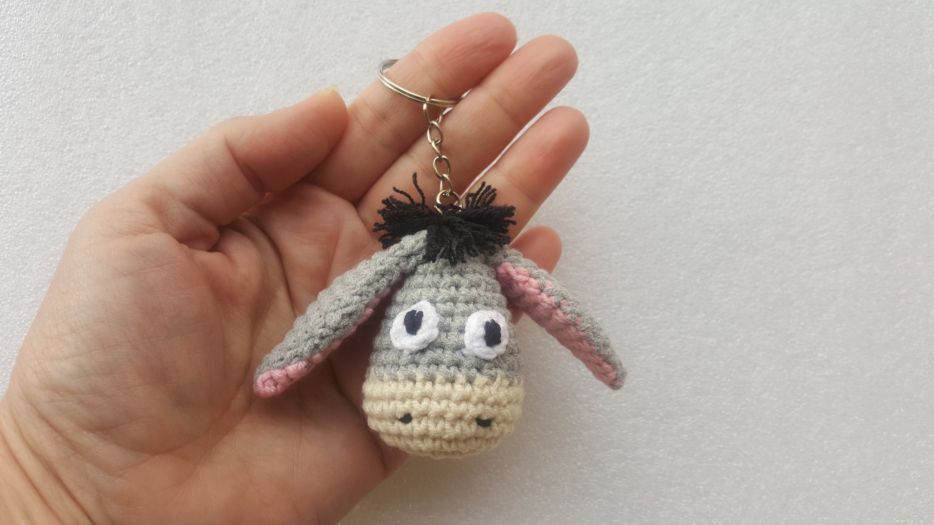 Crochet Donkey Keychain: Lucky Charm Keyring - Etsy