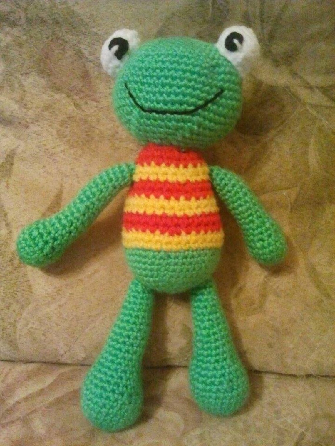 Crochet Frog Cute Crochet Frog Green Frog Crochet Frog Toy Etsy