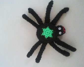 Crochet Spider Soft Toy: Handmade Colorful Amigurumi, Halloween Decor