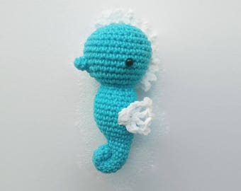 Hippocampe, peluche hippocampe, hippocampe au crochet, créatures de l'océan, hippocampe empaillé, animaux marins, petits poissons empaillés, poupée hippocampe, jouet pour bébé