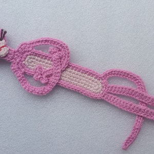 Crochet Bookmark, Pink Panther, Bookmark Pink Panther, Teacher Gift ...