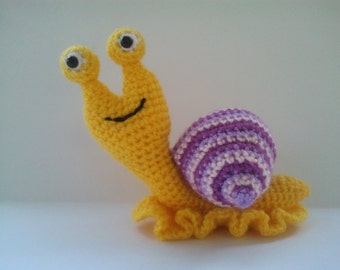 Snail, Crochet snail, Amigurumi Toy Snail, Stuffed Snail Toy,  Stuffed Toy, Plush Snail, Crochet Animal, Handmade Toy