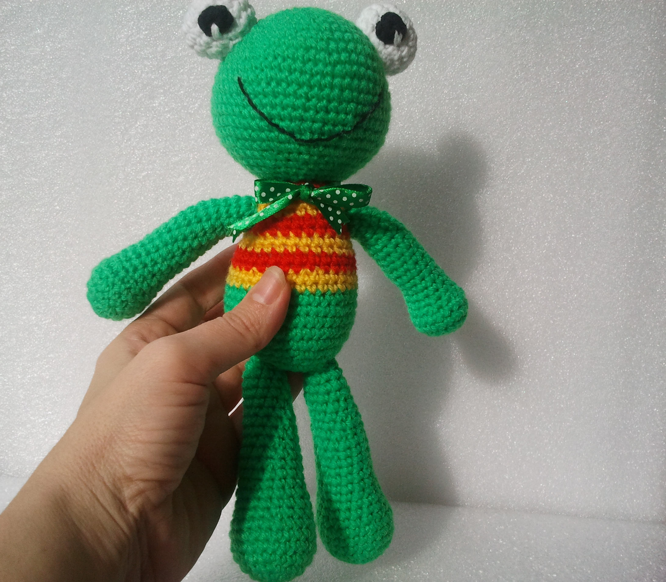 Crochet Frog Cute Crochet Frog Green Frog Crochet Frog Toy Etsy