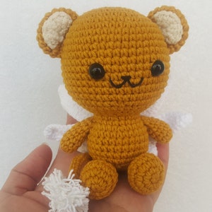 Keroberos Amigurumi brinquedo de pelúcia Kero Crochet Amigurumi Sakura card captor Kawaii Kero Cardcaptor Sakura inspirado boneca de crochê amigurumi