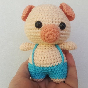 Crochet Pig, Plush Soft Piggy, Pink Stuffed Pig, Gifts for Kids, Handmade Stuffed Animals, Nursery Decor, Baby Shower Gift, Farm animals