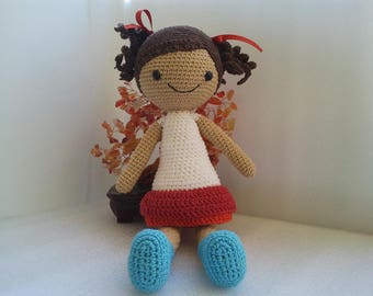 Handmade Crochet Doll: Cotton Amigurumi, Cuddly Soft Toy