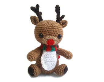Reindeer, Crochet Reindeer, Deer, Crochet deer, Amigurumi Reindeer, Stuffed Animal, Christmas gift, Crochet Toy, Childrens Toy, Soft Toy