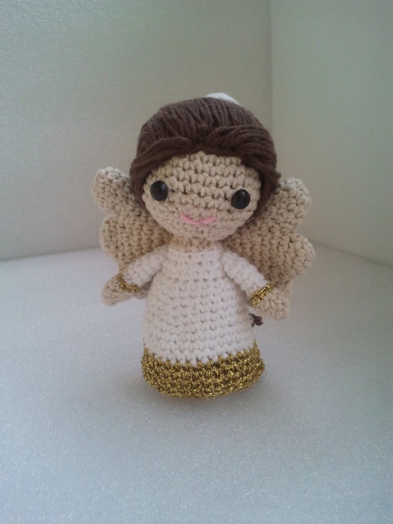 Petit ange au crochet, ange au crochet, jouet ange, ange de mariage, petite poupée ange amigurumi, ange en peluche, douce poupée ange, ange gardien image 2