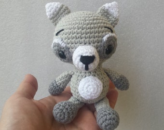 Crochet Raccoon Toy: Amigurumi Stuffed Animal Gift