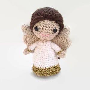 Petit ange au crochet, ange au crochet, jouet ange, ange de mariage, petite poupée ange amigurumi, ange en peluche, douce poupée ange, ange gardien image 1