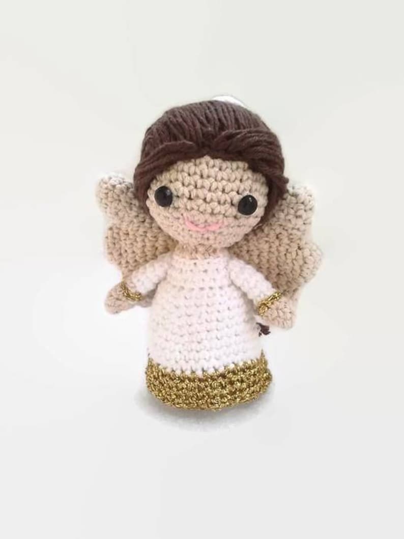 Petit ange au crochet, ange au crochet, jouet ange, ange de mariage, petite poupée ange amigurumi, ange en peluche, douce poupée ange, ange gardien image 1