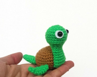 Crochet Turtle Stuffed Animal: Mini Sea Creature Nursery Decor