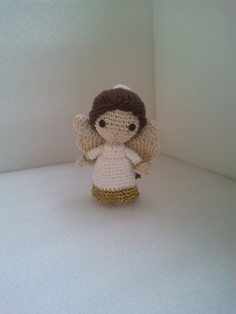 Petit ange au crochet, ange au crochet, jouet ange, ange de mariage, petite poupée ange amigurumi, ange en peluche, douce poupée ange, ange gardien image 4