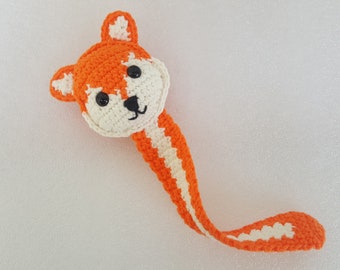 Crochet bookmark fox Funny bookmark Unique bookmark Fox gift bookmark Fox lover gift Animal Gift for teacher  gift for book lover