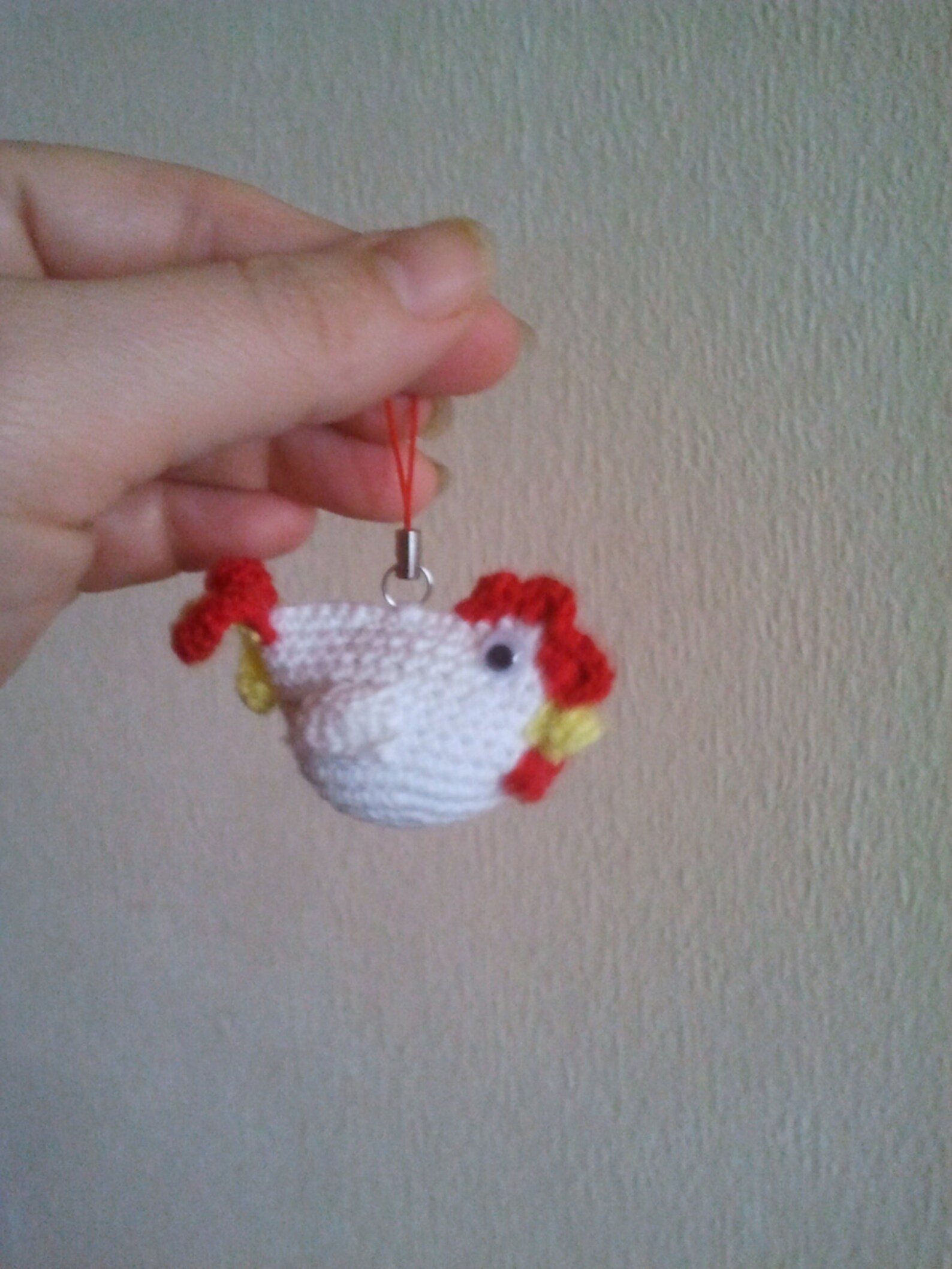 Mini Keychain Rooster Amigurumi Rooster Stuffed Crochet Etsy