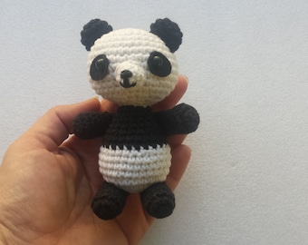 Crochet Panda, Panda Plush, Panda Stuffed Animal, Mini Panda, Panda Stuffed Toy, Décorations Sac à main, ours en peluche Panda, panda amigurumi