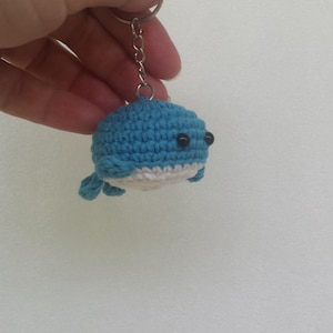 Mini häkeln Wal Schlüsselanhänger: Amigurumi Stofftier Geldbörse Zubehör