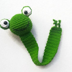 Crochet Frog Bookmark: Funny Knitted Book Lover Gift