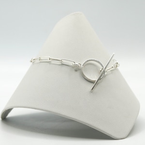 Sterling Silver Bracelet, Paperclip Bracelet, Trendy Jewelry, Handmade Accessories, 925 Sterling Silver, Chain Link