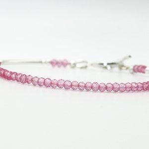 Pink Topaz Bracelet, Silver Bracelet, Gemstone Jewelry, November Birthstone, Graduation Accessories, Prom Jewelry