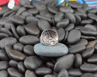 Round Sterling Silver Reticulated Ring