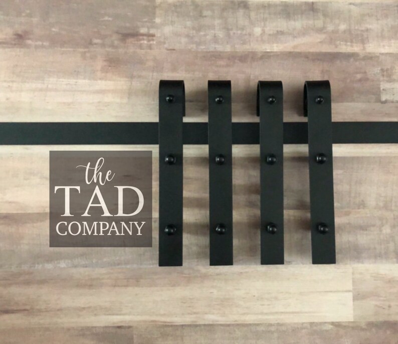 Mini Barn Door Hardware Set 4 Rollers 1 Track Rustic Etsy