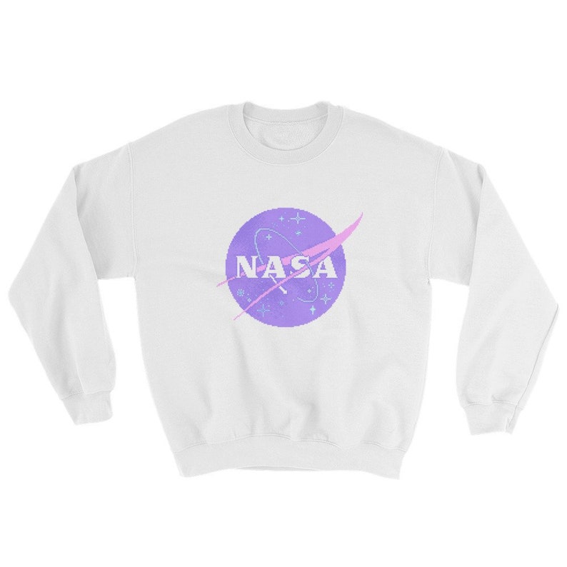 Pastel Nasa Logo Sweatshirt Vaporwave Aesthetic Clothing Etsy