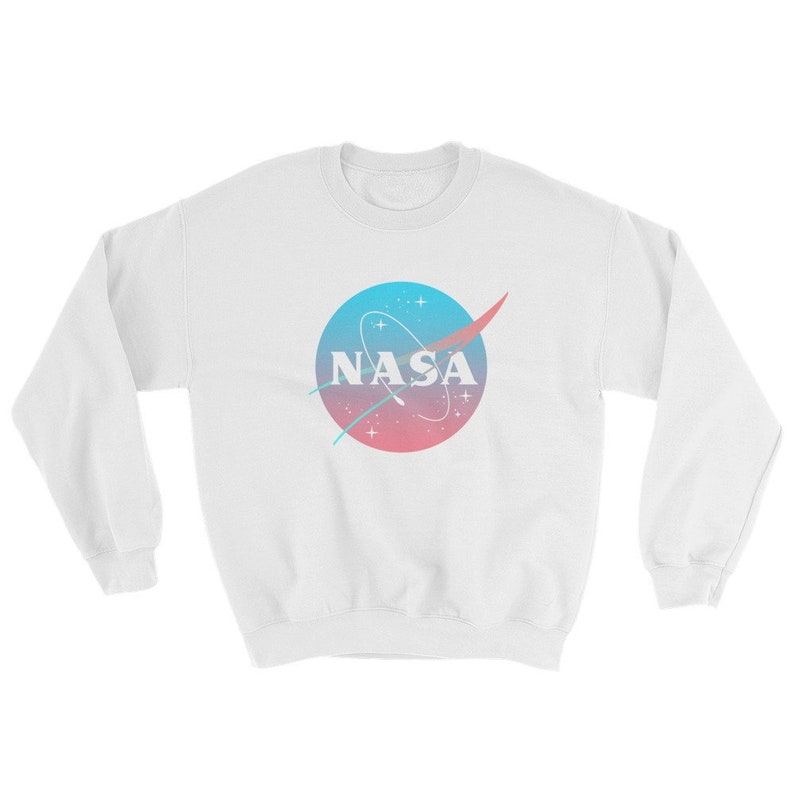 Aesthetic Nasa Logo Sweatshirt Vaporwave Pale Pastel Etsy