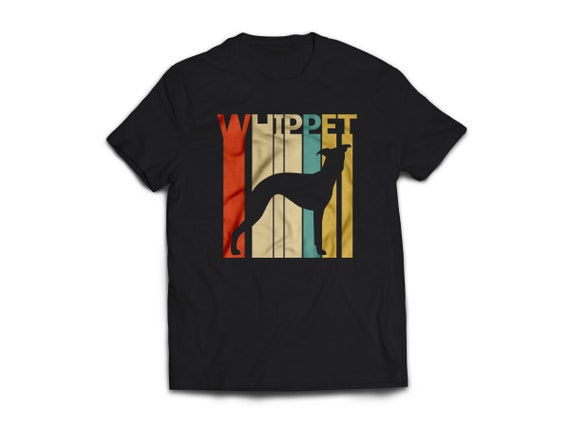 Whippet Shirt - Vintage Retro Whippet Dog T-shirt Men&#39;s Women&#39;s Unisex Tshirt gift #2106