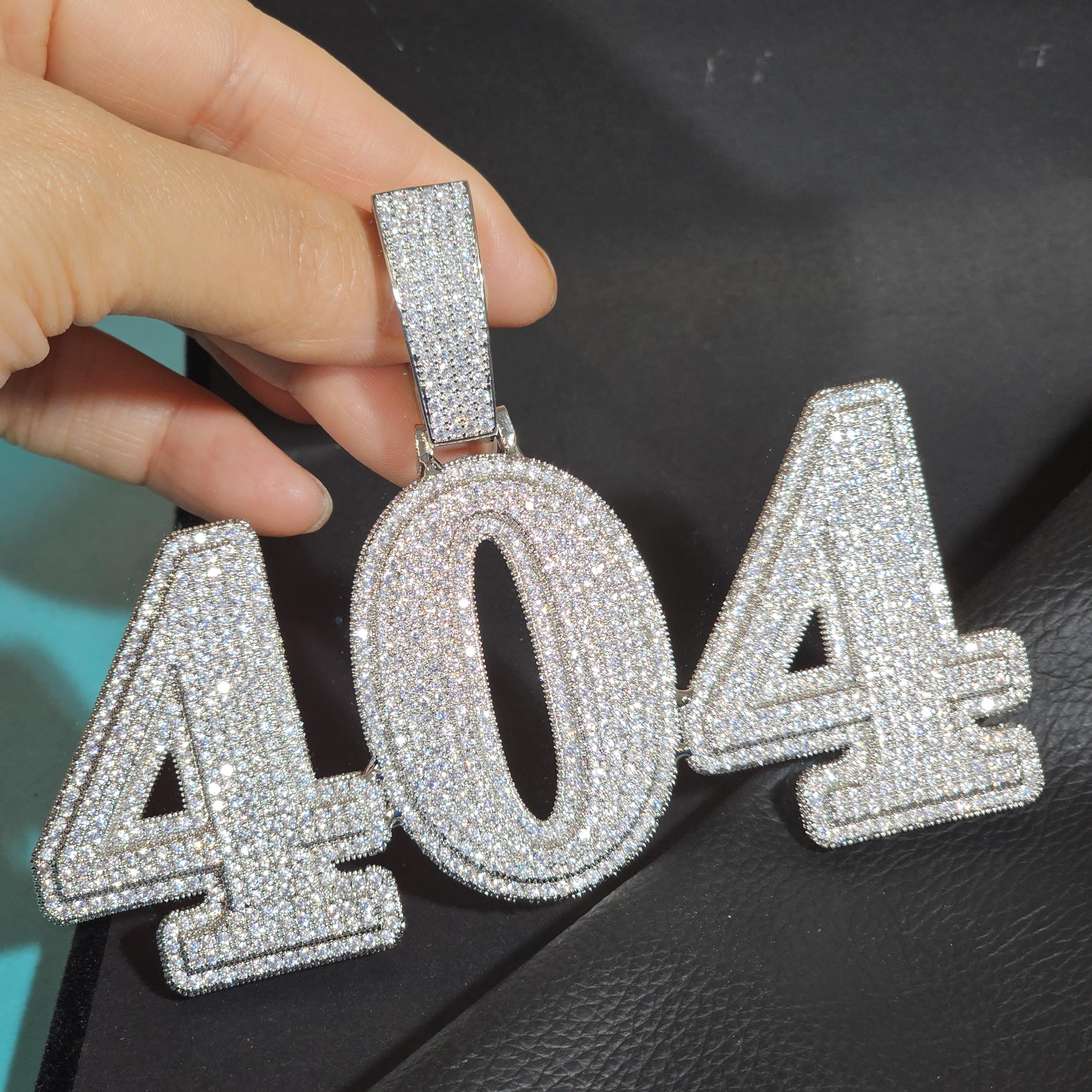 Iced Out Custom Big Jumbo font Word Numbers 0-9 Pendants,Personalized Name Necklace,Hip Hop Men's Chain,Birthday Gifts,Custom Jewelry