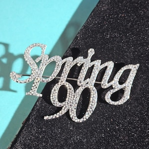 Custom Crystal Name Brooch Pin: Personalized Stainless Steel Lapel Pin