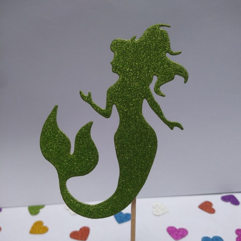 Cake topper Die cut Ariel Mermaid cupcake topper Birthday Disney theme party Party decoration Princess party Mermaid