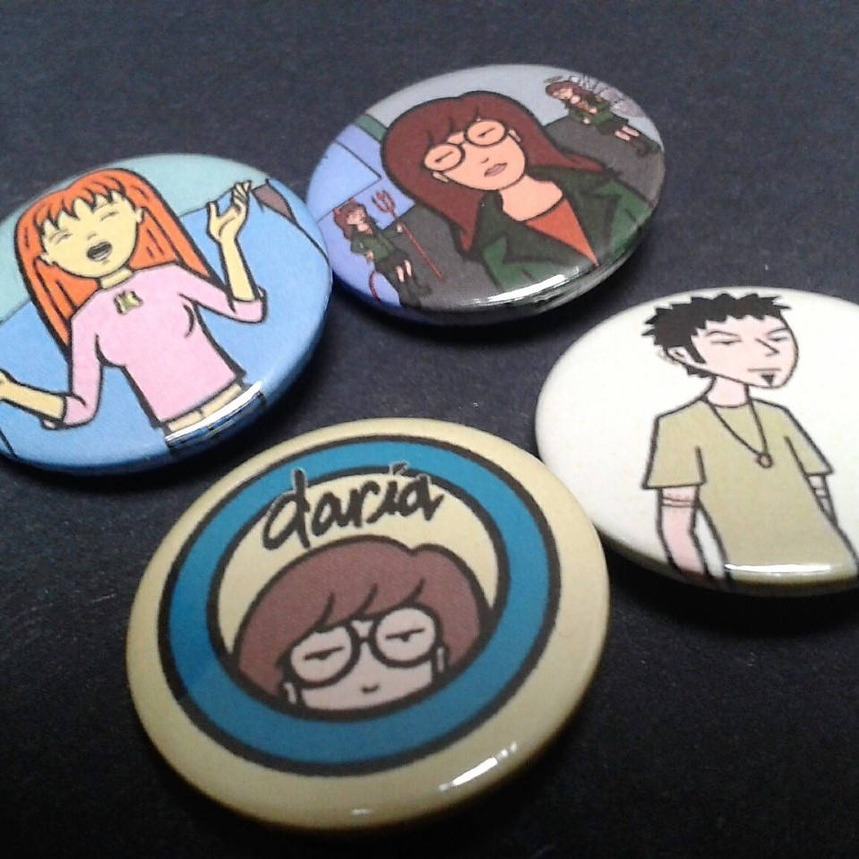 Daria badges 25 mm Set of 4 Cult TV Daria Quinn Etsy