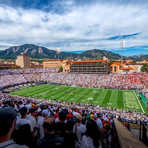Folsom Field and Flatirons (Boulder, CO)