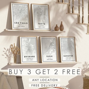 ANY 5 PRINTS for the price of 3  map minimal Scandinavian Nordic home decoration, Living room, bedroom