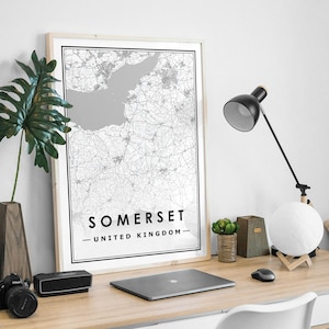 Carte du Royaume-Uni, décoration minimaliste scandinave et nordique, impression d'oeuvres d'art pour le salon, la chambre et la cuisine