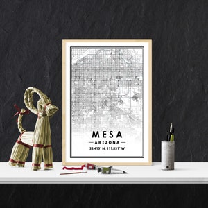MESA USA mapa Imprimir decoración minimalista del hogar nórdico escandinavo, Sala de estar, dormitorio, impresión de obras de arte de cocina Impresiones de mapas