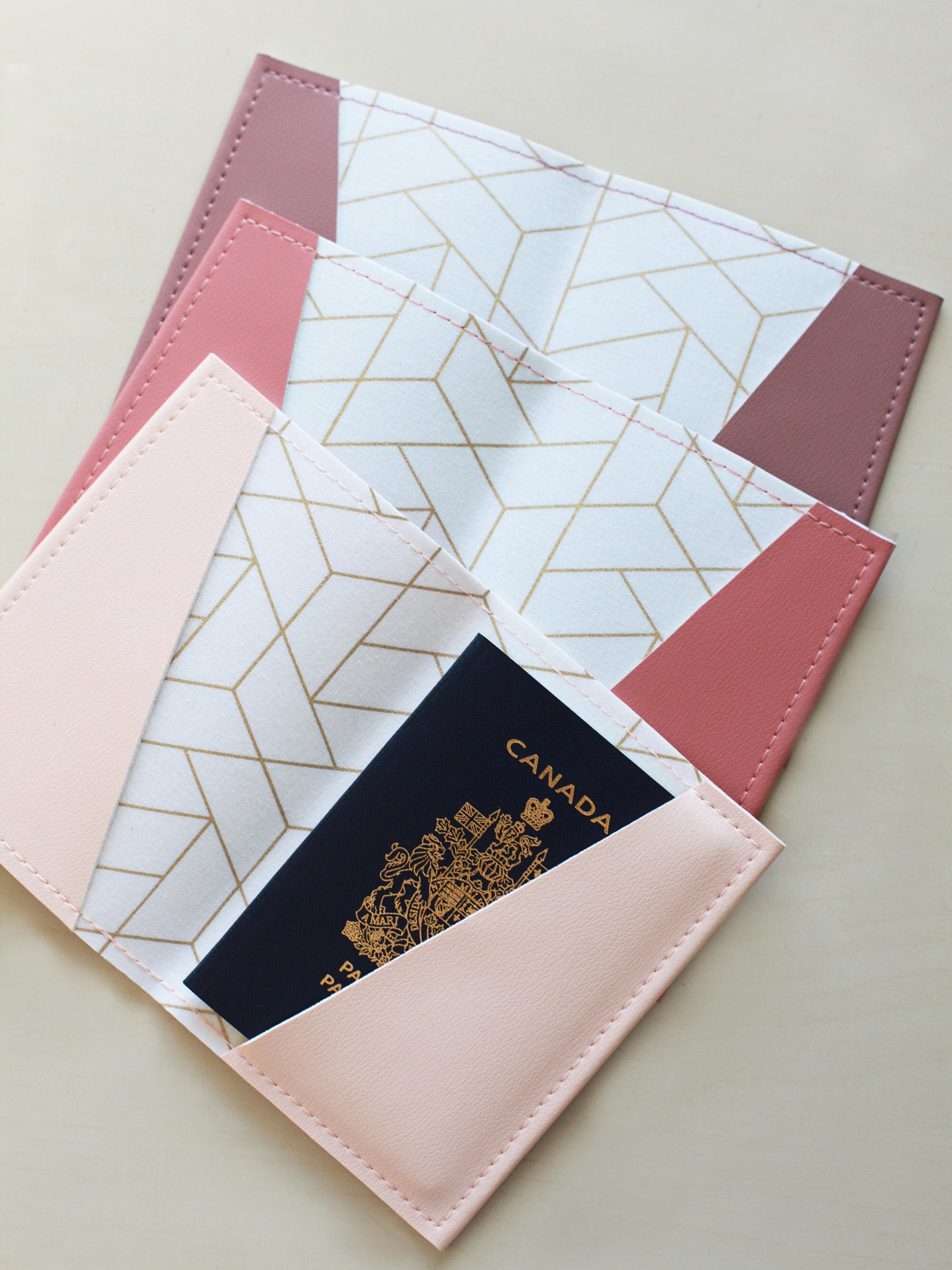 Gold tile passport holder passport case vinyl passport Etsy