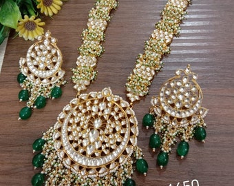 INDIACRAFTVILLA Indian Royal Design Earring with Golden Color Pearl and Crystal White Beads INDIACRAFTVILLA Indian Royal Design Earring with Golden Color Pearl and Crystal White Beads