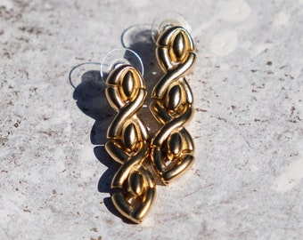 ERWIN PEARL - Vintage Byzantine Drop Post Earrings