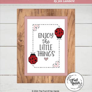 Lady Bugs Cross Stitch Design