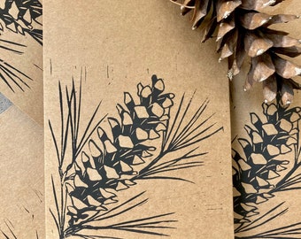 1 Pine Cone Blank Notecard | Single Card